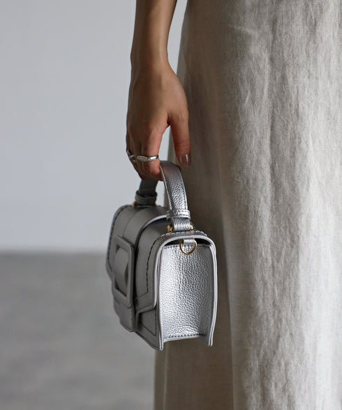 【雑誌掲載】2WAYスクエアバックルショルダーバッグ 12-1091